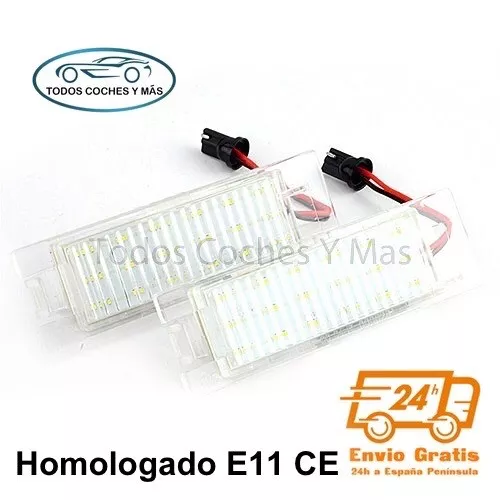 Plafones Led Matricula Opel Astra Corsa Zafira Insignia Homologado E11 Luces Luz