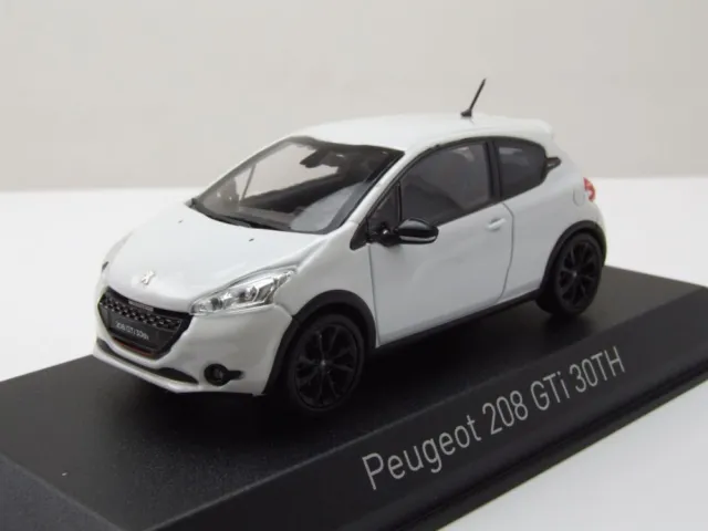 Peugeot 208 GTi 30th 2014 blanco metálico modelo coche 1:43 Norev