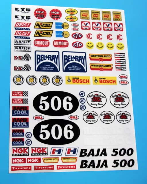 10th scale RC Vintage Retro 80's classic Decals stickers to fit Scorcher etc