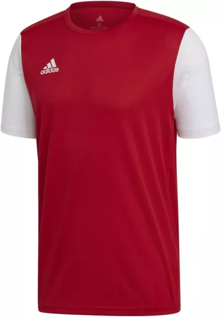 Adidas Ragazzi Camicia Manica Corta ESTRO 19 JSY T-Shirt, Rossa, 5-6 Anni 116