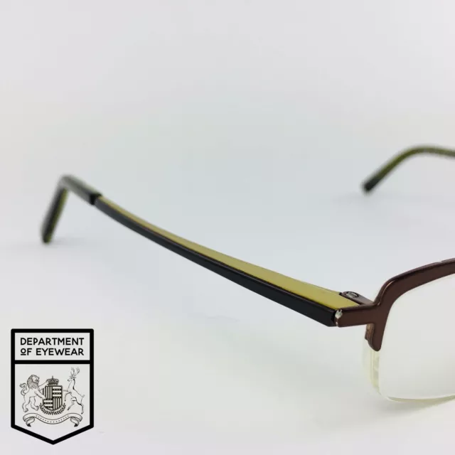 OSIRIS eyeglasses BROWN HALF RIMLESS glasses frame MOD: 505 247665046 3