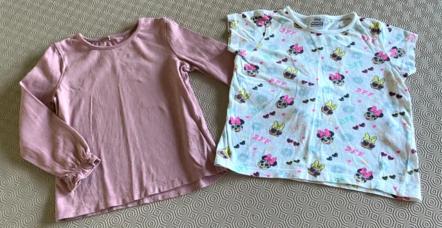 2 Little Girls Tops  Age 3-4 Years  George  Disney  Great Cond