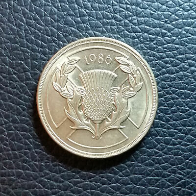 1986 Due Pound Moneta come Nuovo Scozzese Cardo UNC Commonwealth Giochi XIII 