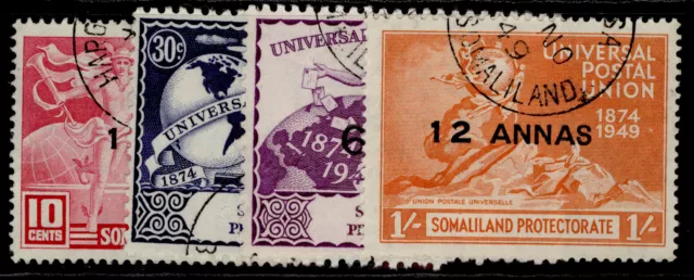SOMALILAND PROTECTORATE GVI SG121-124, anniversary of UPU set FINE USED. Cat £11