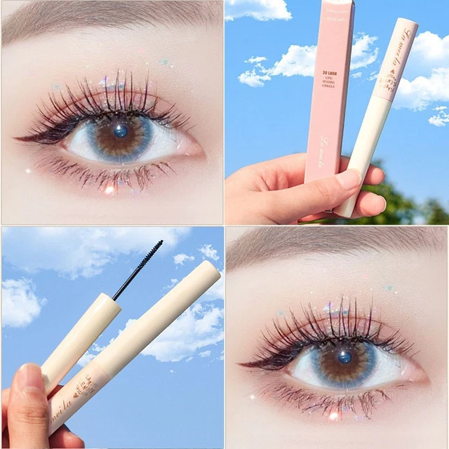 Anti-sudor Cepillos Pequeños Cabeza Ultrafino Curling Rímel Delgado y Grueso