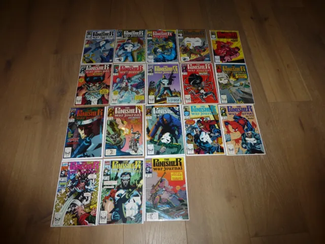 Lot of 19 The Punisher War Journal comics #1-19 (1980s Marvel Comics) High Grade