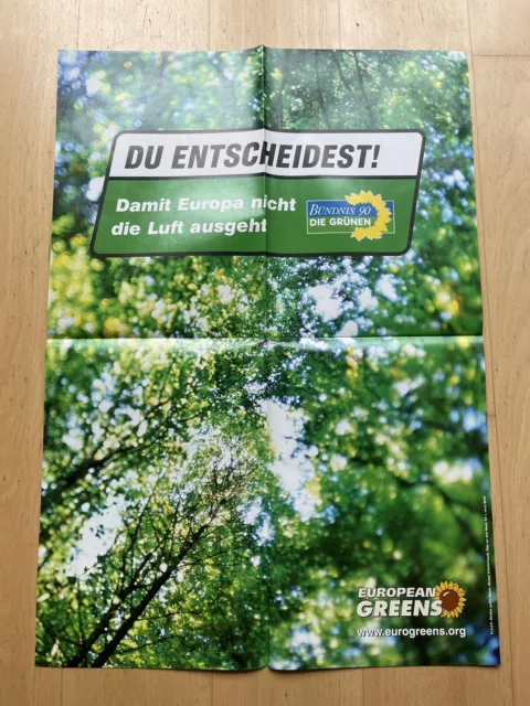 Wahlplakat Bündnis90/Grüne  Europawahl 2004 -Damit Europa nicht die Luft..DIN A1