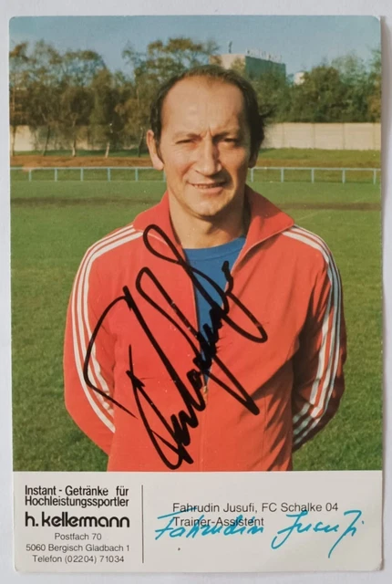 FAHRUDIN JUSUFI FC Schalke 04 handsignierte Autogrammkarte Kellermann