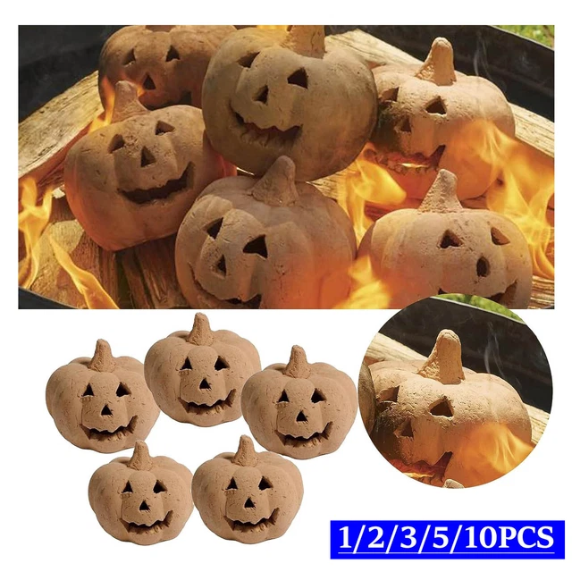Halloween pozzo del fuoco oggetti di scena ignifughi imitati zucche per falò, camino