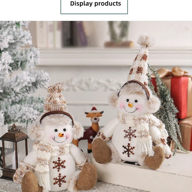 Plush Snowman Doll 22cm Christmas Doll New Plush Toys  Christmas