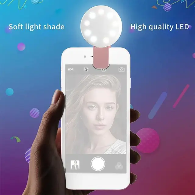LED Clip-on Selfie Teléfono Celular Luz Halo NUEVO 2024 R7A3