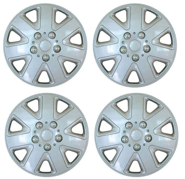 Set of 4 14" Silver Wheel Trims / Hub Caps fits Toyota Aygo