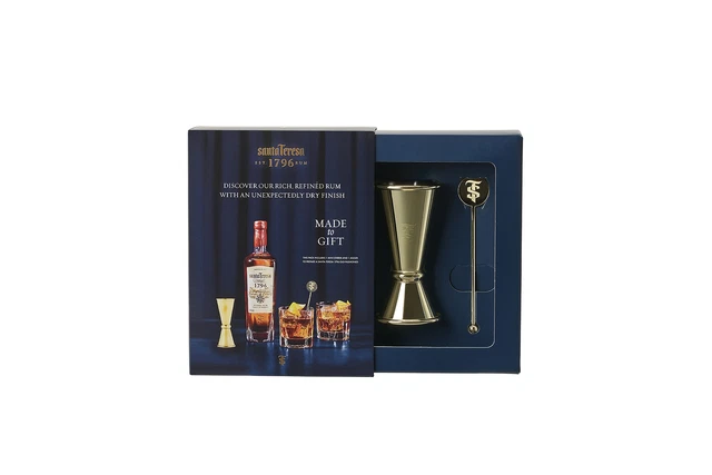 SANTA TERESA Geschenkset Made to Gift Jigger Stirrer Cocktail-Messbecher Rührer