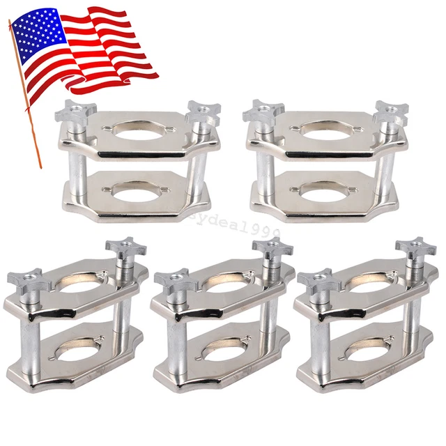 5pcs Dental Lab Standard Reline Jig Single Compress Press Lab System Chrome USA