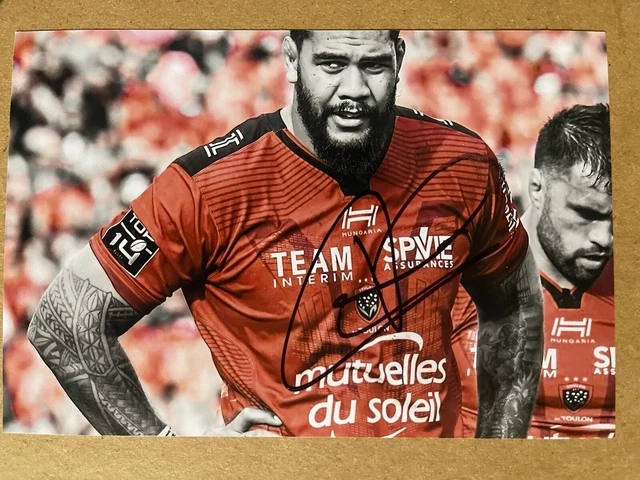 Romain Taofifénua- Toulon Rugby Signed 6x4 Photo