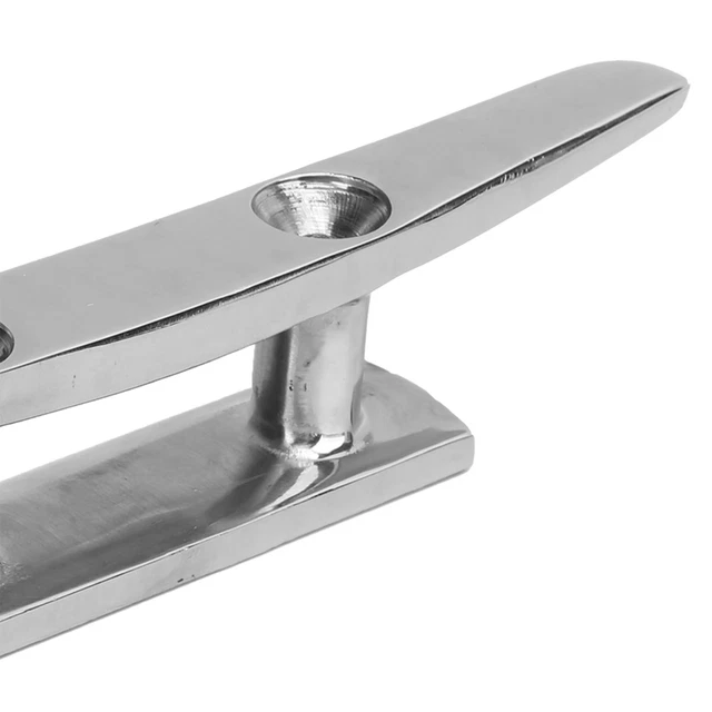 6in Low Flat Dock Cleat 2 Hole Deck Rope Anchor Line Holder Tie Down Stainless S