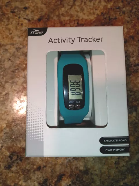 Crane Fitness Activity Tracker Teal 7 Day Memory Goal Calorie Tracking NEW