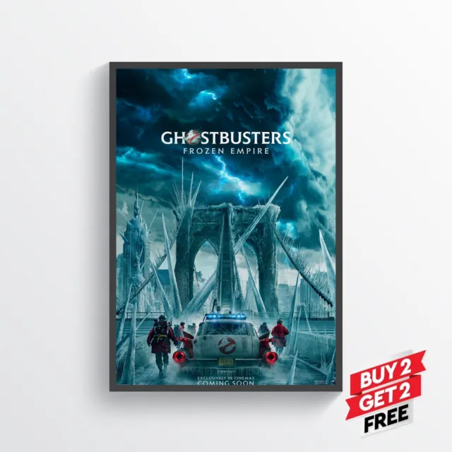 Ghostbusters Frozen Empire Movie Film Posters Print Wall Art A5 A4 A3 A2