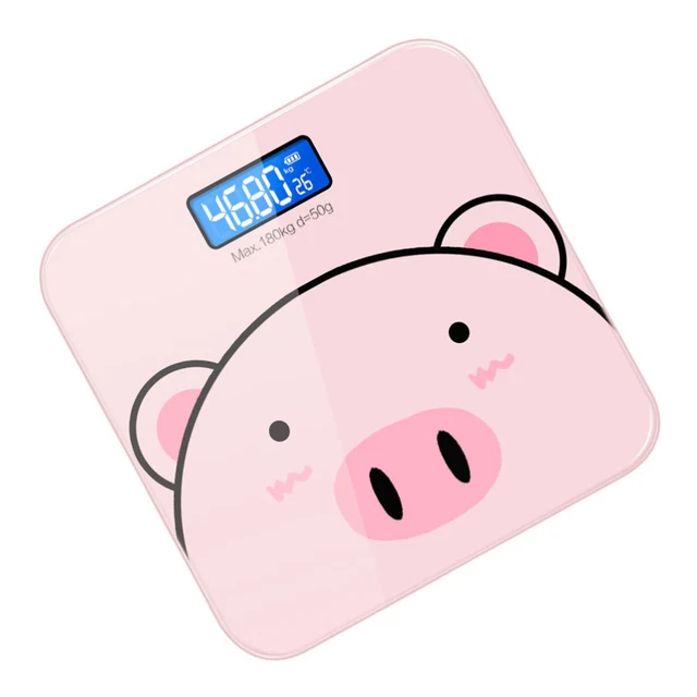 1 pieza Dibujos animados Escala de peso Hogar Fitness Escala de peso inalámbrica
