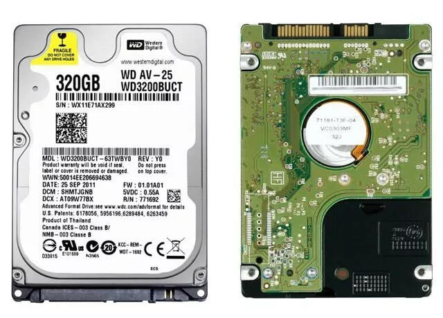 Neuf Disque WD AV-25 WD3200BUCT 320GB 5400U/Min 16MB Cachette SATA II 2.5'' '