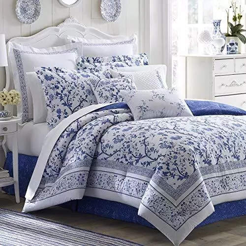 - Queen Duvet Cover Set, Reversible Cotton Bedding with Matching Shams, Home ...