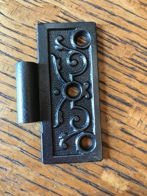 Antique Cast Iron Door Hinge, Left Half Only - 3" x 3"
