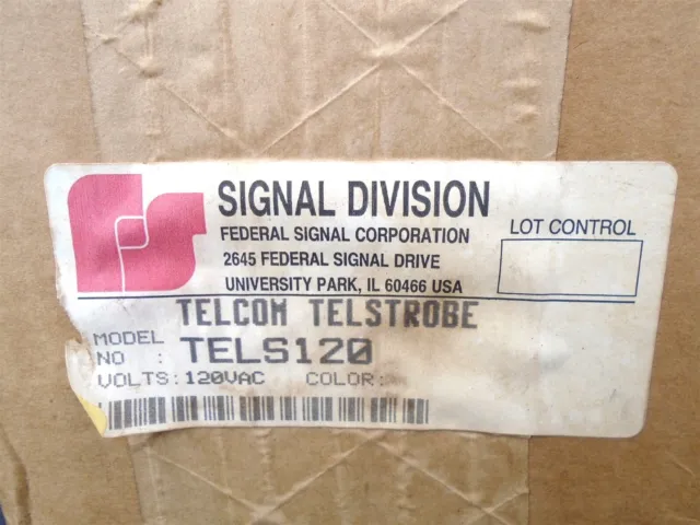 Federal Signal - TELS120 - Telcom Telstrobe - 120VAC - 0.06 AMPS - (NEW in BOX) 2