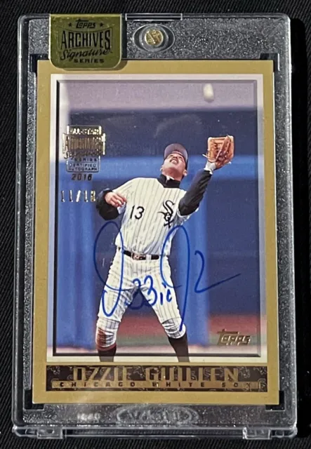 2016 TOPPS ALL STAR ARCHIVES OZZIE GUILLEN AUTO SP #d 11/18 1998 STYLE SIGNATURE