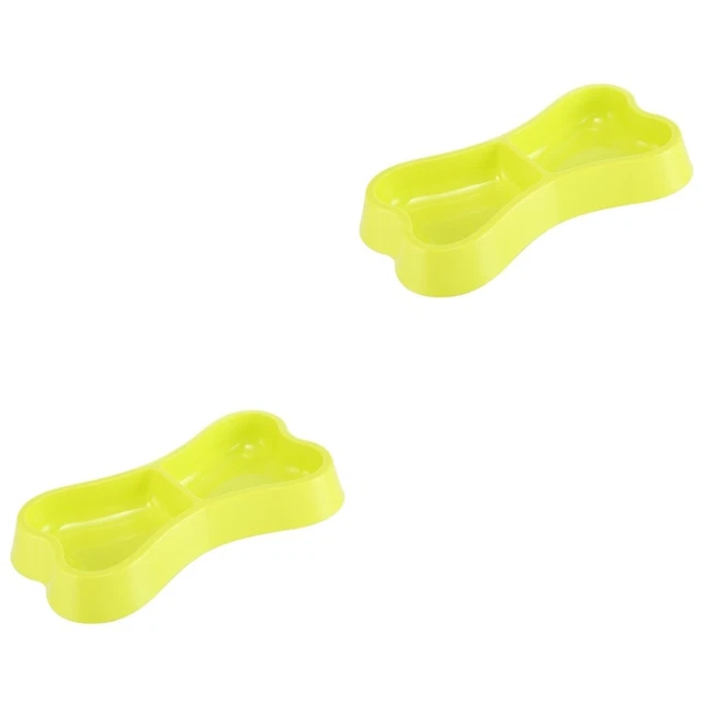 Set 2 Dual Dog Feeder Bone Type Bowls Dogs Moultrie Feeder Dual Dog Food Bowl