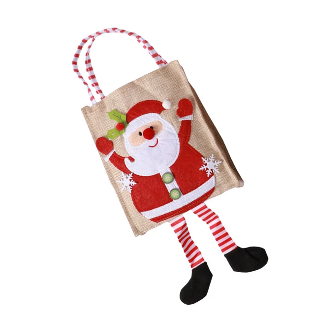 Lino - Bolsa de regalo de Navidad Vacaciones Dulces Cubo Regalo Navidad
