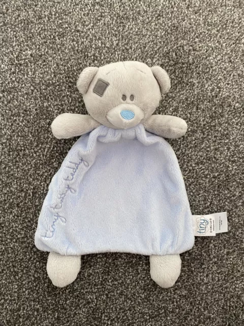 Matalan Baby Bettdecke Decke blau grau tatty Teddybär