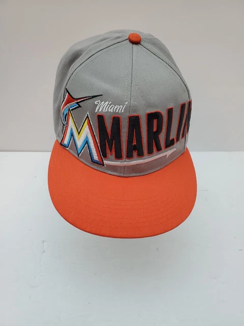 Miami Marlins 47 Brand Adjustable Baseball Hat Cap Tan Orange Excellent Cond