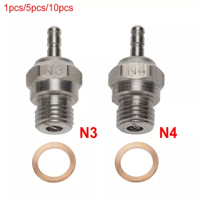 Steel N3 N4 Spark Glow Plug For HSP 70117 Vertex SH Nitro Engine 1/10 1/8 RC Car