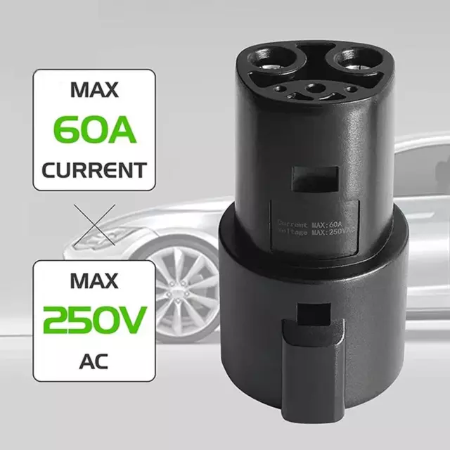 250V Sae J1772 To Tesla Charger Charging Adapter Connector For Model S/X/Y/3+