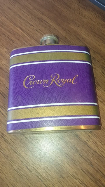 Crown Royal Purple & Gold Collector 6oz Stainless Steel Flask Tailgate