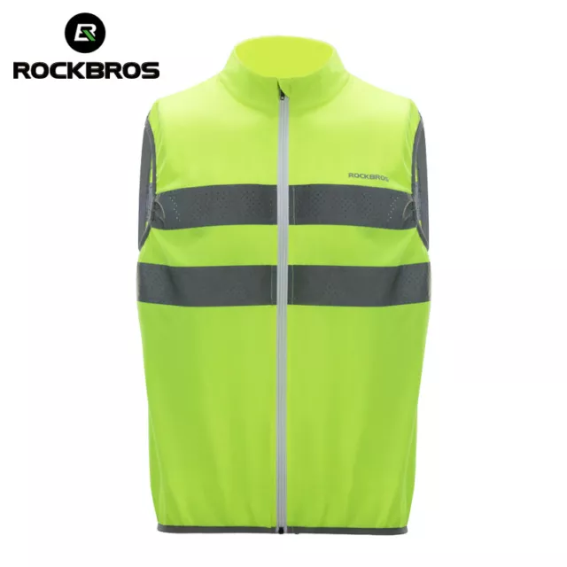 ROCKBROS Outdoor Cycling Reflective Vest Breathable MTB Bike Night Riding Unisex