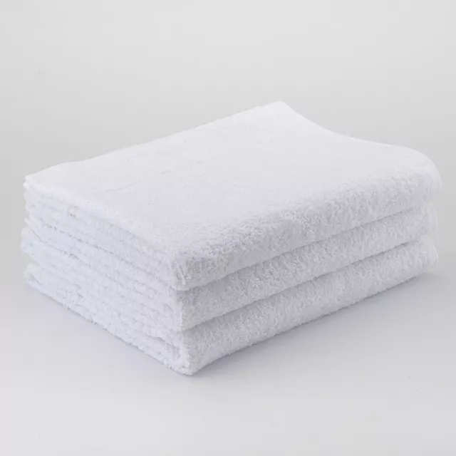 24 x White Hairdressing Towels Salon Beauty Barber Towels Gym Spa 50x100cm