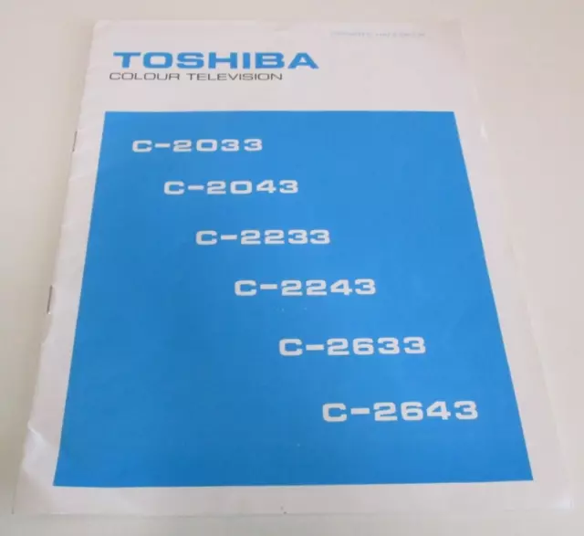 Toshiba - Colour Television - Models C-2033-2643 - Owner's Handbook - 1981