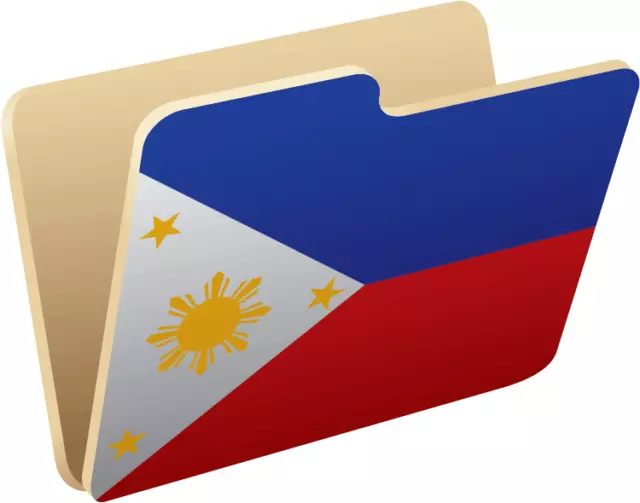 Philippines Folder Flag Car Bumper Sticker Decal