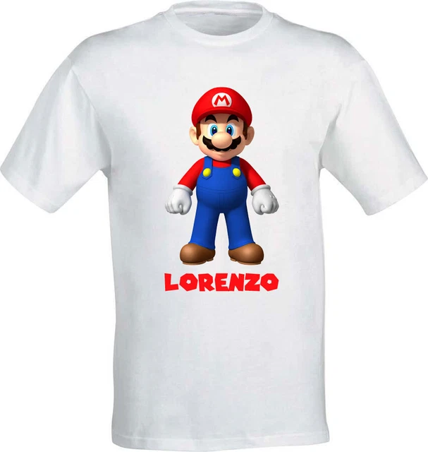 Maglietta Super Mario Per Bambino/Bambina... Anche Con Nome... Regalo Natale