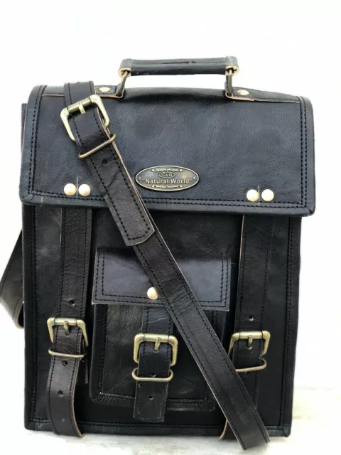 Neuf Noir 11 " Cuir Femmes Sac à Main Épaule Sac Porte-Monnaie Messager Cartable