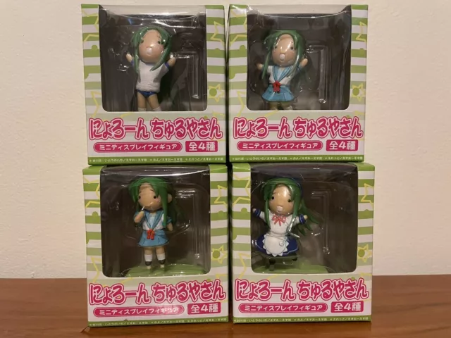 Melancholy Haruhi Suzumiya Nyoron Churuya-san Sega Prize Figures Set of 4