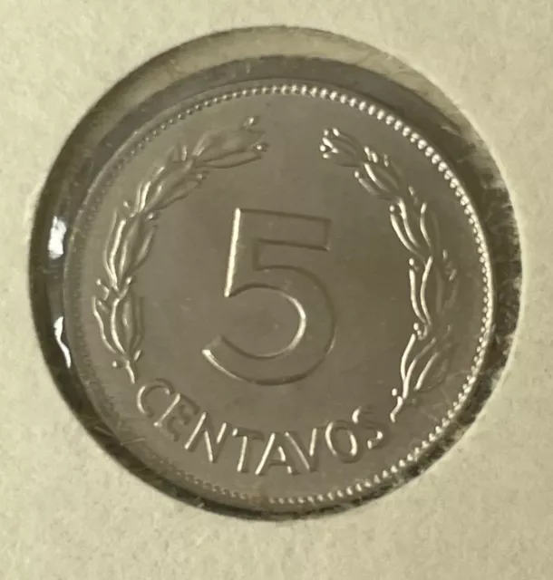 1970 Ecuador 5 Centavos Coin BU UNC High Grade World Coin T257