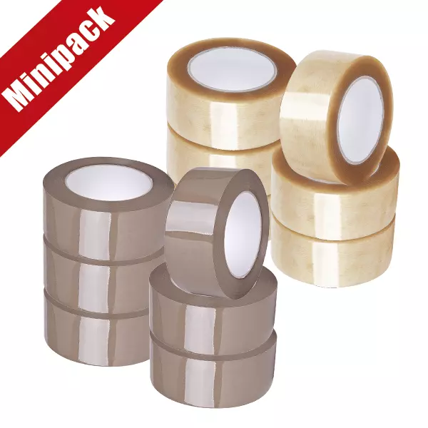 Ruban Emballage Minipack 6 Bandes Pers Chaud Melt 48 MM X 66 MM 25 My Havane