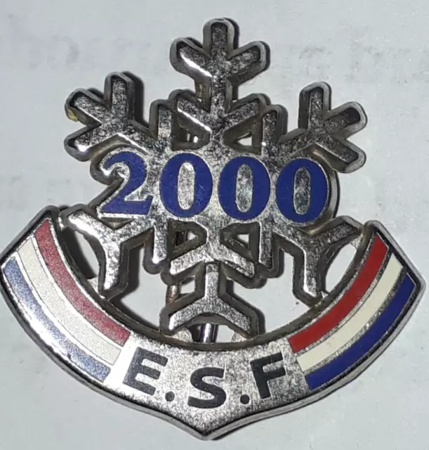 2000 étoile BROCHE FLOCON ESF decat 4 INSIGNE MEDAILLE BREVET école ski Français