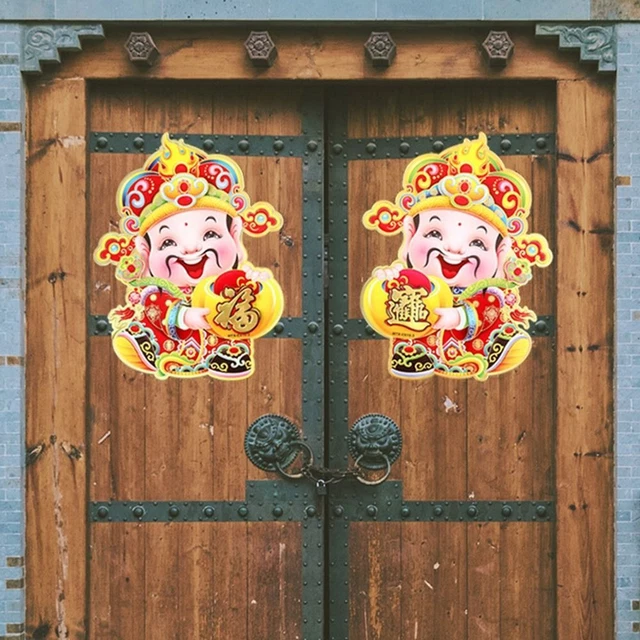 Cartoon Pattern Door Sticker Window Decal Portrait Sticker Wall Sticker