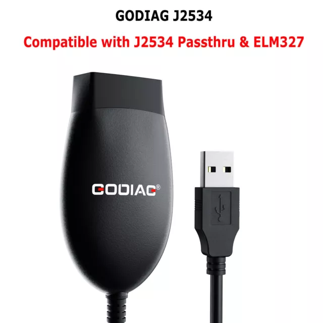 GODIAG J2534 Compatible J2534 Passthru & ELM327 Diagnose J1979 Compatible Car