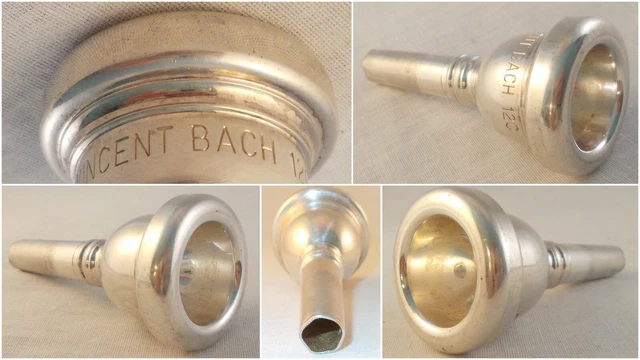 Vintage 1990s Vincent Bach 12C Large Shank Trombone Mouthpiece Excellent Vintage 1990s Vincent Bach 12C Large Shank Trombone Mouthpiece Excellent
