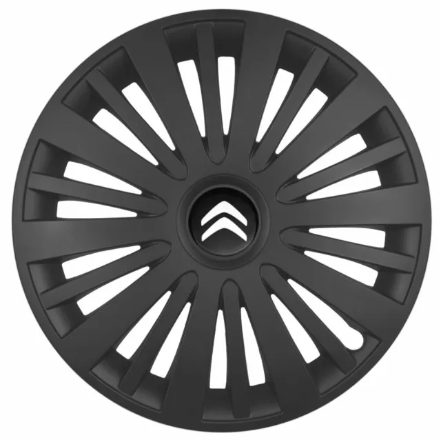 16" Wheel trims covers fit Citroen Berlingo Dispatch C4 C5 black NEW