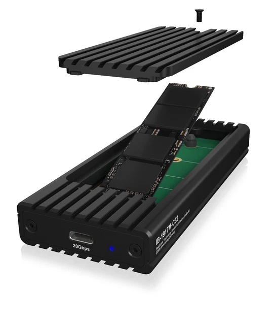 ICY BOX IB-PCI224M2-ARGB Carte Adaptateur M.2 NVMe PCIe 4.0 Avec RGB - Refroidissement Puissant